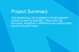 The Essentials of Numeracy in Secondary Schools project