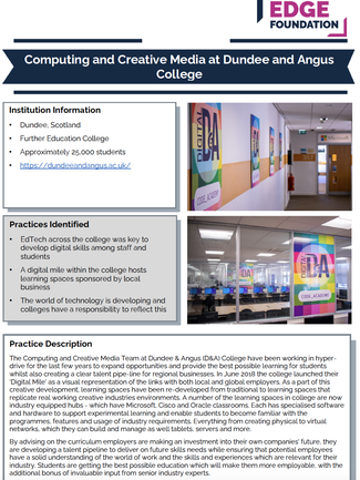 Computing and Creative Media at Dundee and Angus College