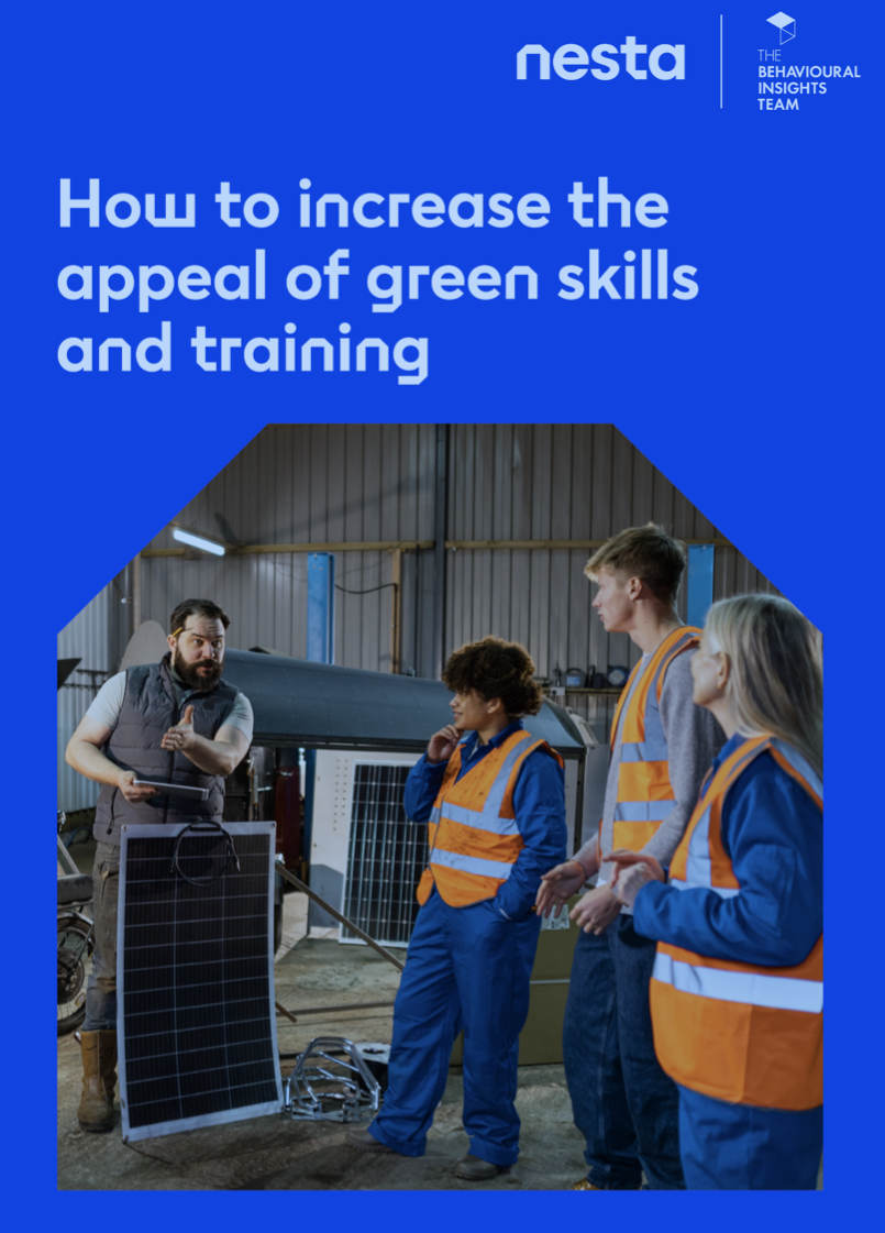 How to increase the appeal of green skills and training | Edge Foundation