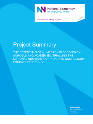 The Essentials of Numeracy in Secondary Schools project summary