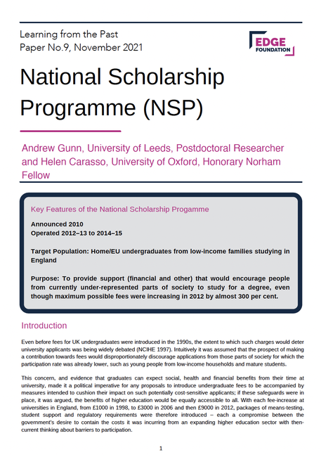 National Scholarship Programme