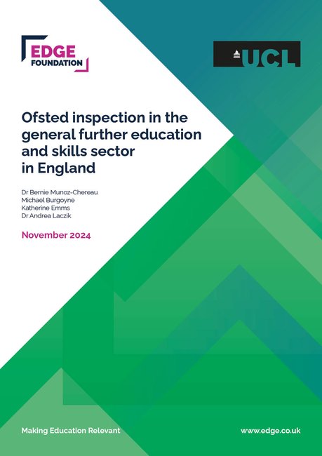 Edge Ofsted inspection report cover