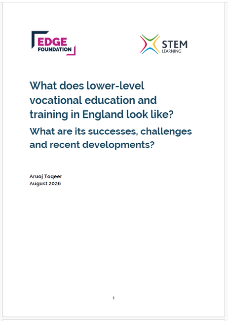 Lower level VET report cover 1