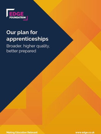 our plan for apprenticeships cover