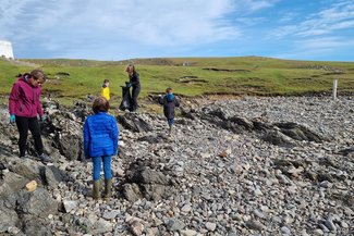 Beach clean, fair isle